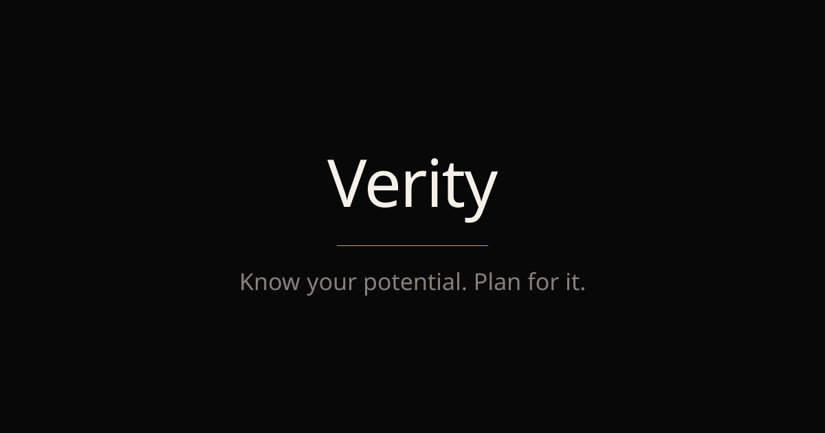 Verity AI — Know your potential. Plan for it.